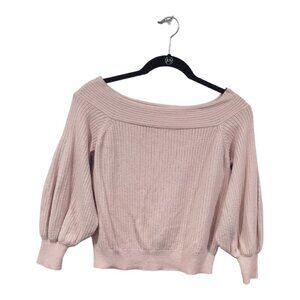 MOTH by Anthropologie Pink Off the Shoulder Sweater Size XS
